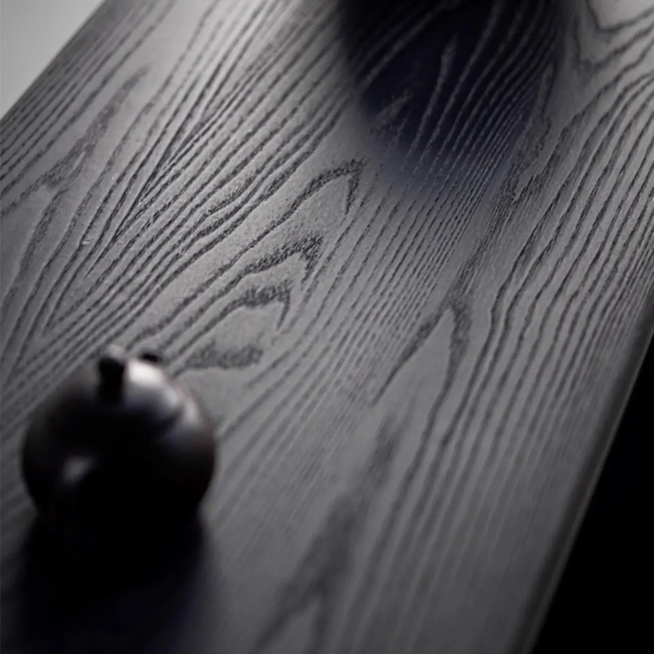 Black Modern Ash Wood Black Console Table For Entryway Image - 5 | homeyfad