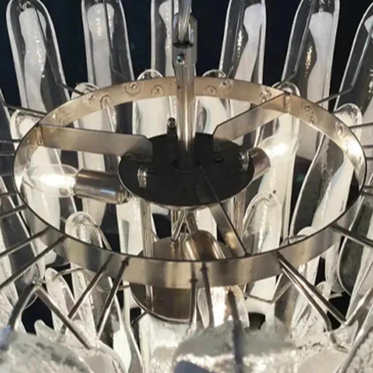 Gold Glass Floral Crystal Chandelier Light Elegant Design Image - 8 | homeyfad