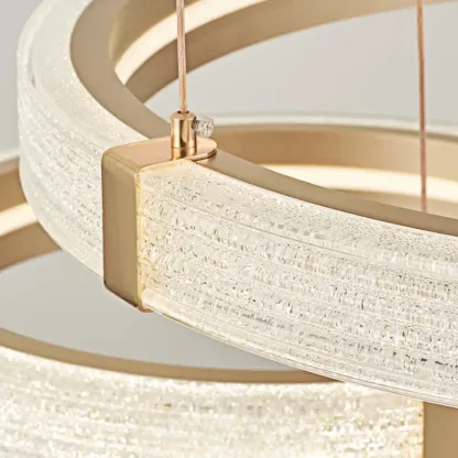 Gold Circular Crystal Ring Modern Chandelier Light Image - 5