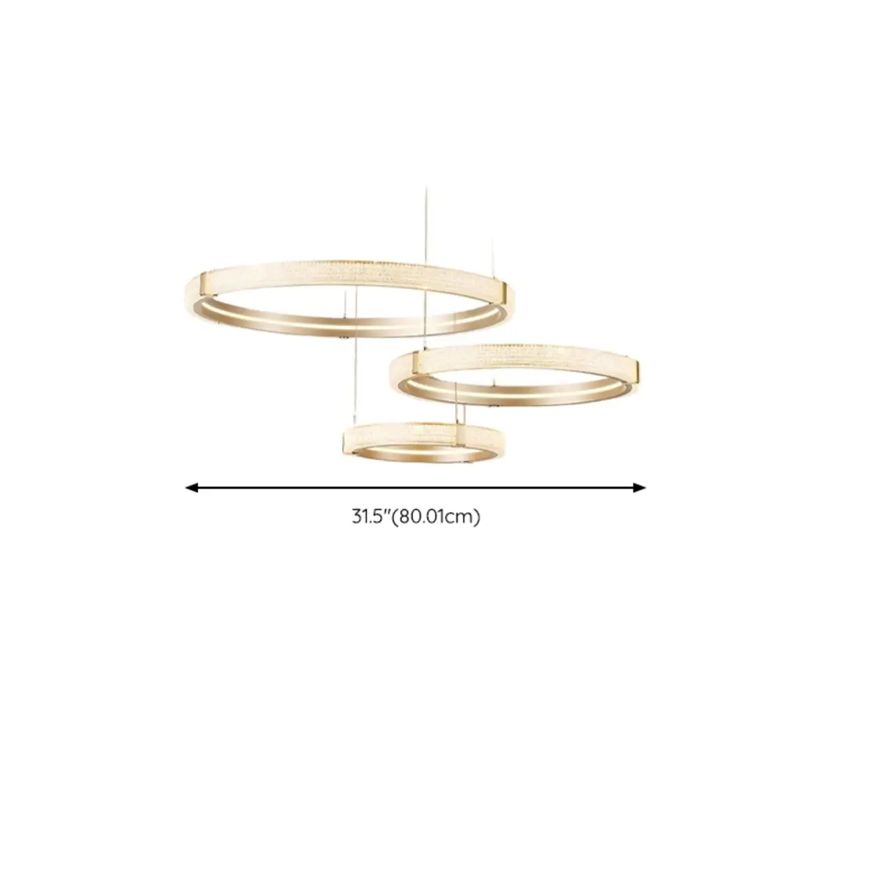 Gold Circular Crystal Ring Modern Chandelier Light #size | homeyfad
