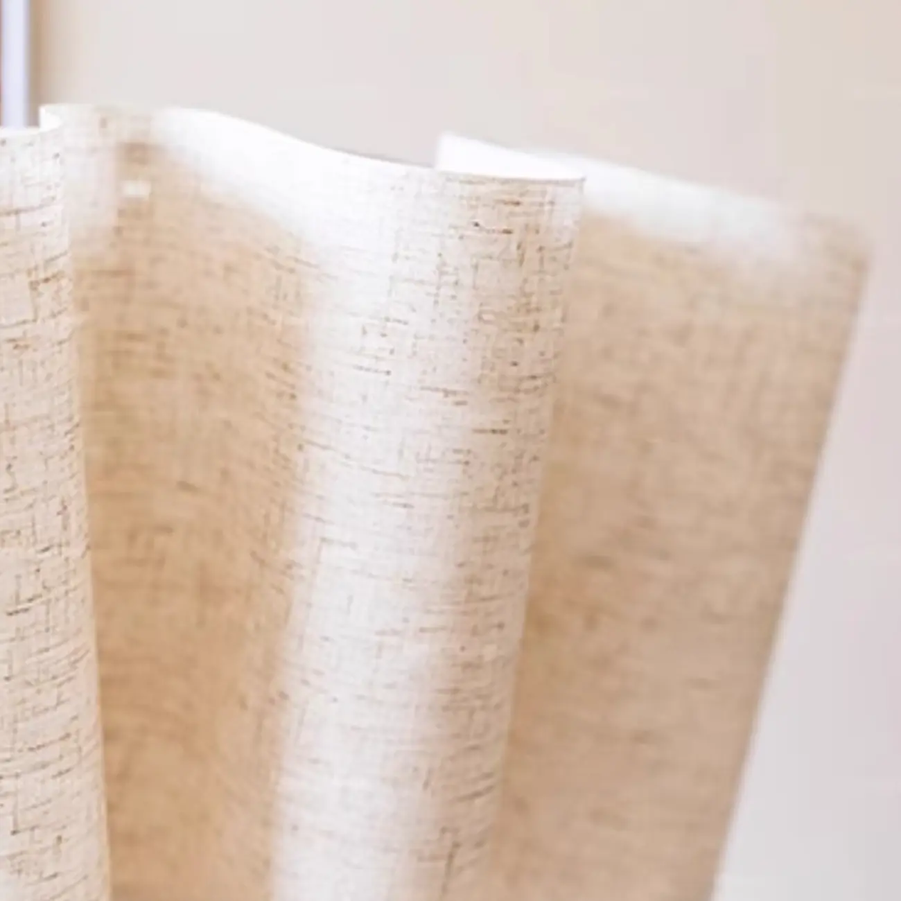 White Linen Wave Design Modern Fabric Chandelier Light Image - 7 | homeyfad