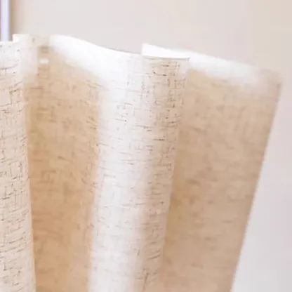 White Linen Wave Design Modern Fabric Chandelier Light Image - 7