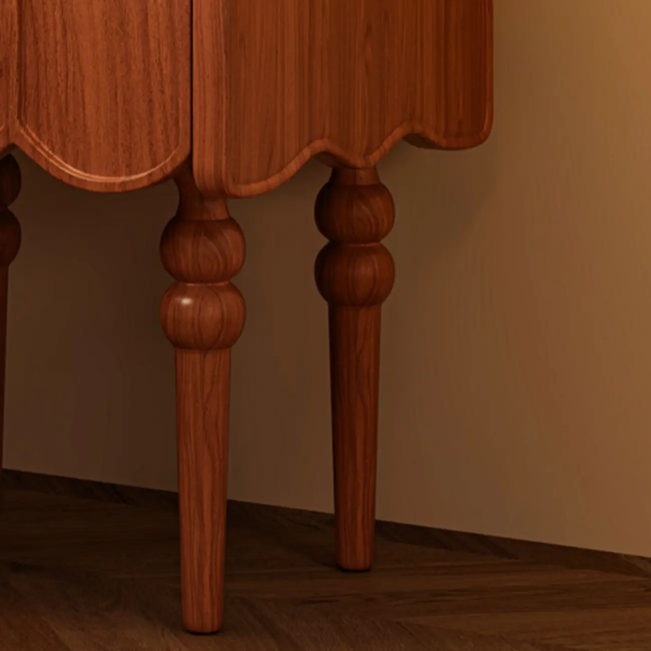 Narrow Modern Wood Nightstand with Drawer Image - 10 | homeyfad