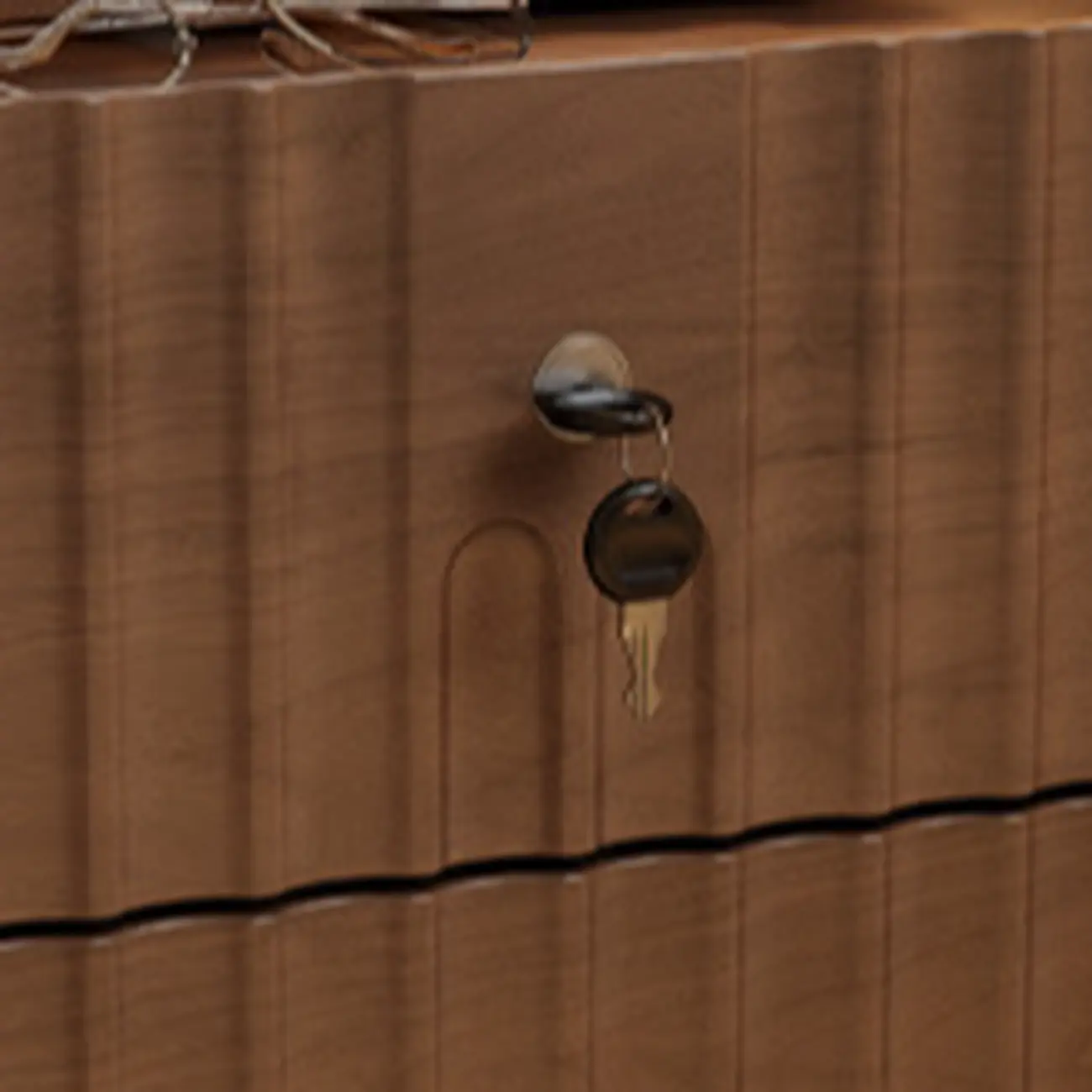 Glass Top Wooden 2-drawer Nightstand with Led Lighting Image - 7 | homeyfad