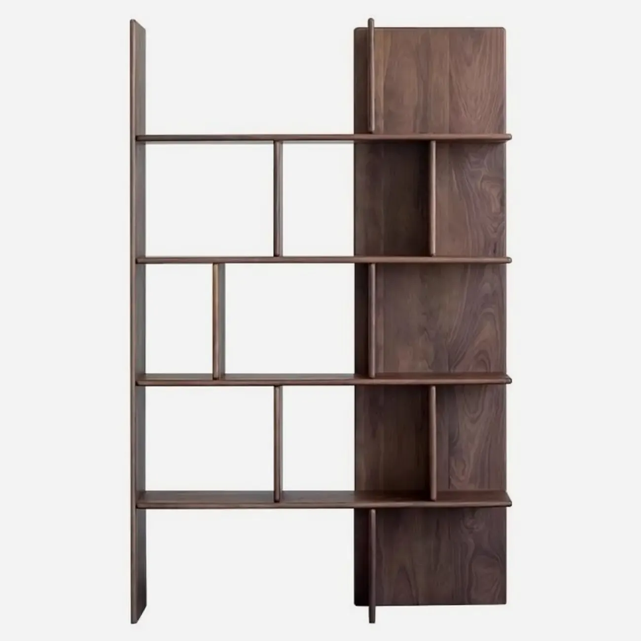 75" Tall Vertical Minimalist Wood Bookshelf With Open Back Image - 2