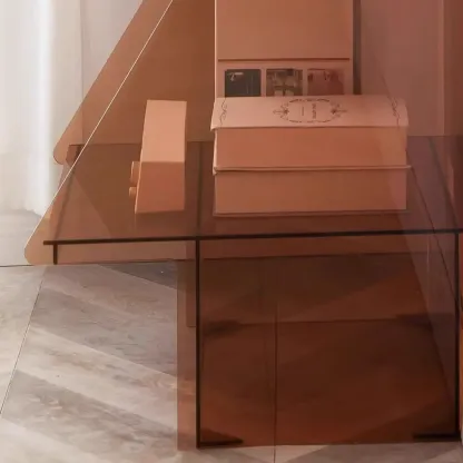 Artistic Acrylic Bookcase Vertical Stylish Display Shelf Image - 8