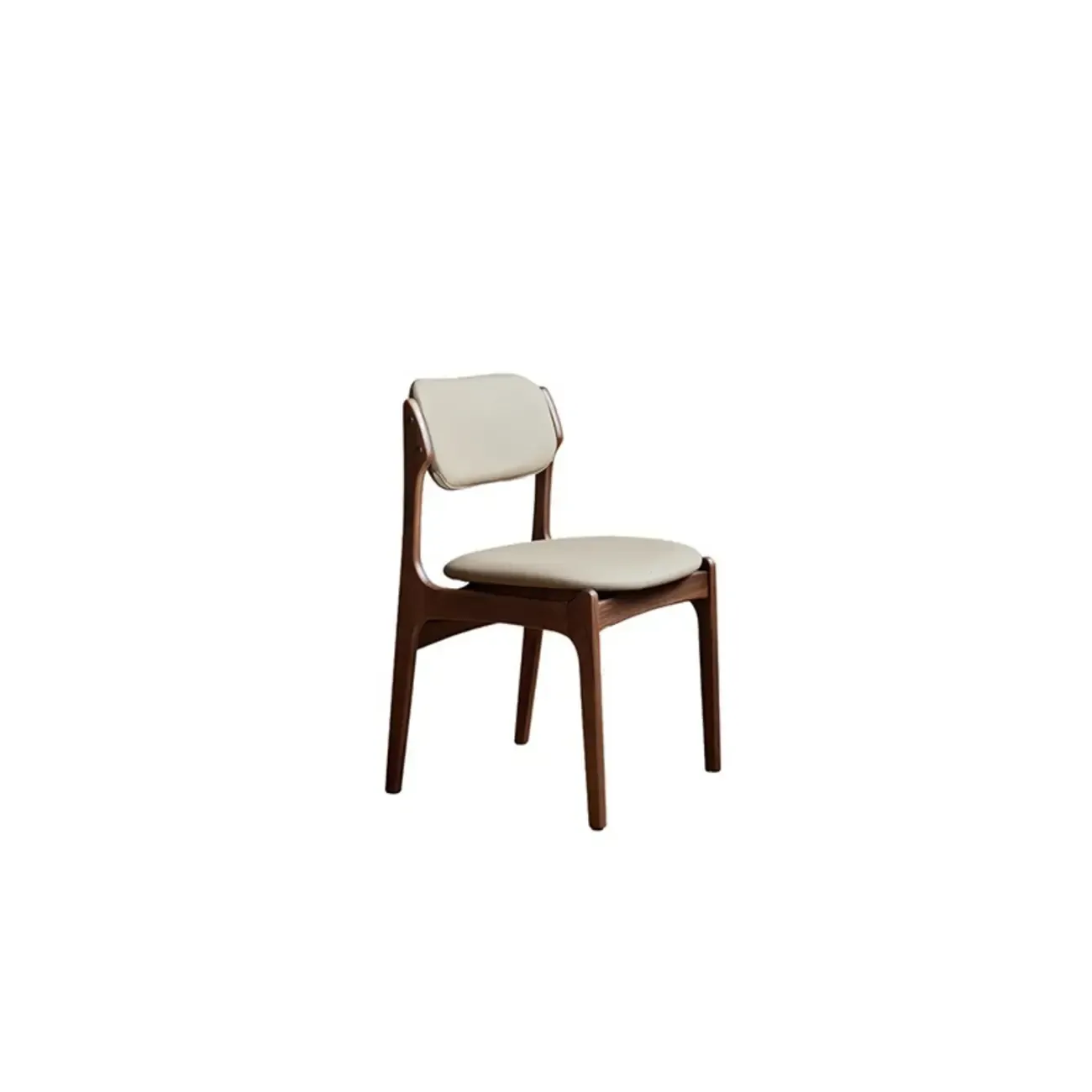 Modern Armless Faux Leather Dining Side Chair Image - 2