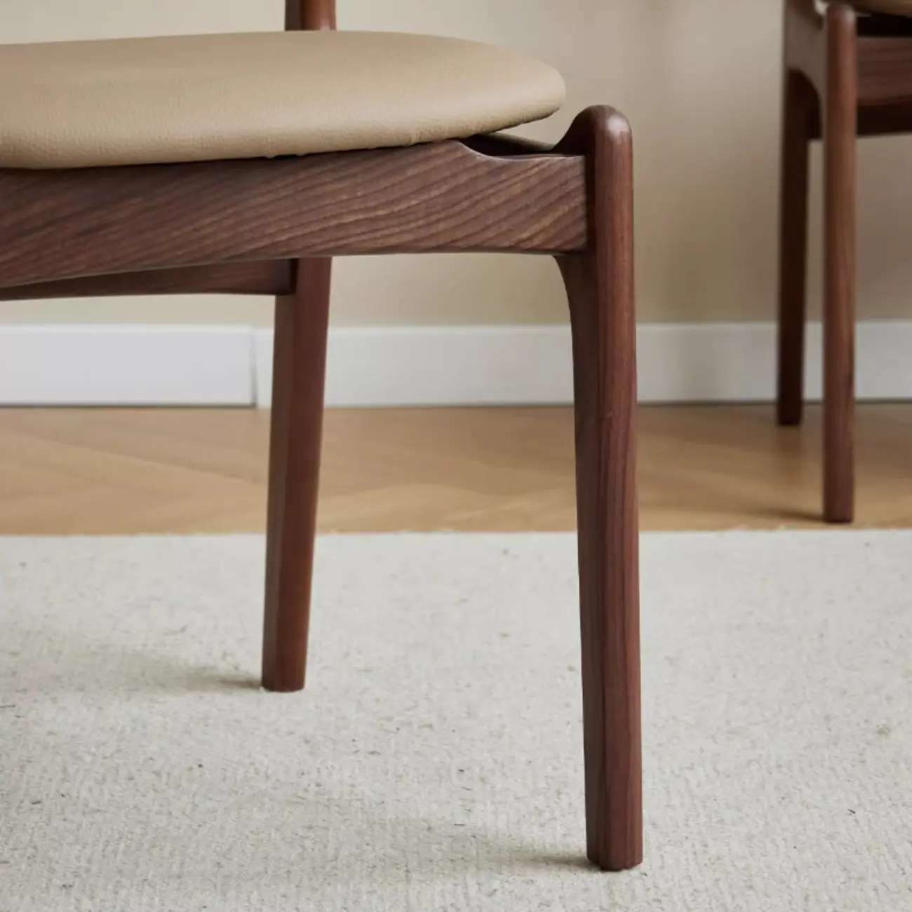 Modern Armless Faux Leather Dining Side Chair Image - 10 | homeyfad