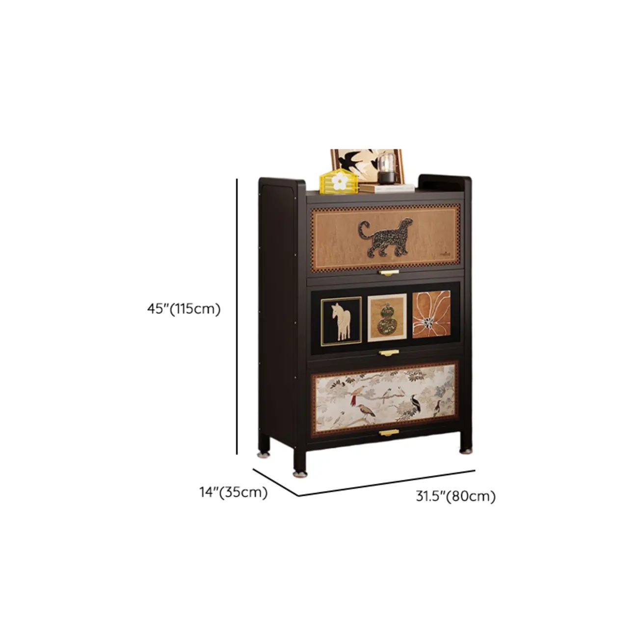 Elegant Black Wood Bookcase Close Back Storage Cabinet Image - 22 | homeyfad