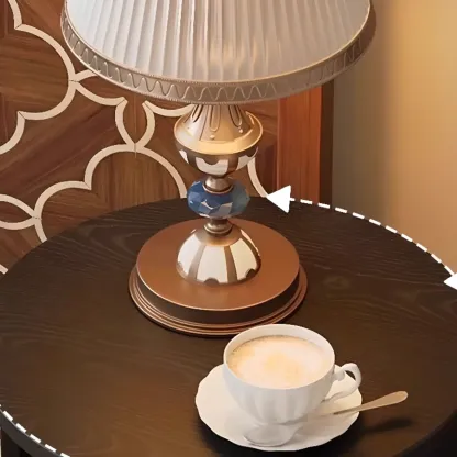 Mid Century Modern Wooden Round Side Table Open Storage Image - 10