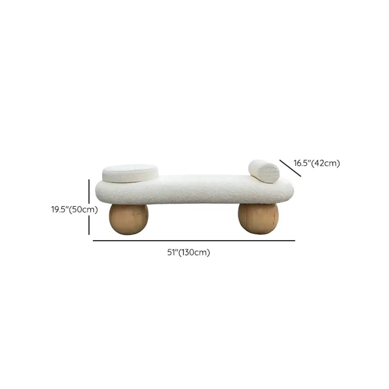 minimalist elegant white Upholstered Bedroom Bench Image - 7