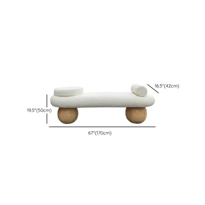 minimalist elegant white Upholstered Bedroom Bench Image - 8
