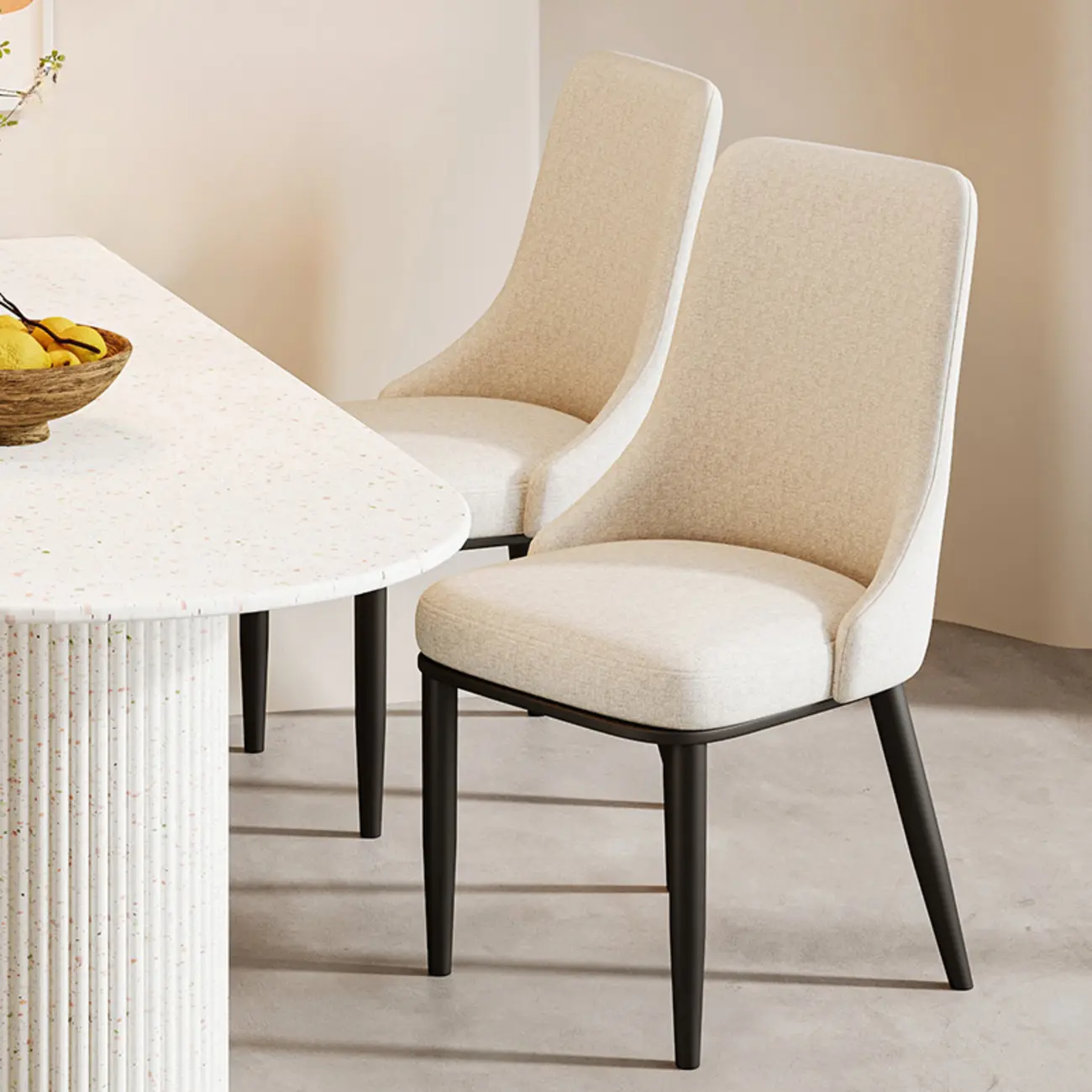 Modern Upholstered Metal Leather Dining Chairs Image - 9 | homeyfad