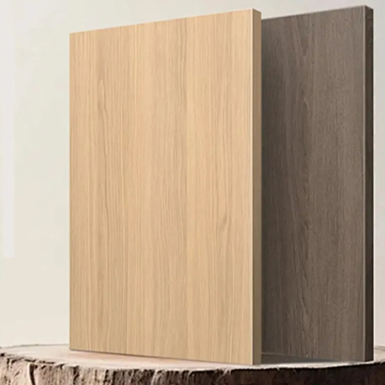 Faux Leather Wrapped Modern Multi-Drawer Nightstand Image - 5