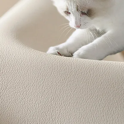 Faux Leather Wrapped Modern Multi-Drawer Nightstand Image - 7