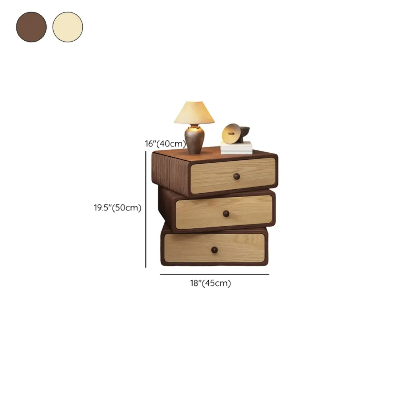 Faux Leather Wrapped Modern Multi-Drawer Nightstand Image - 12