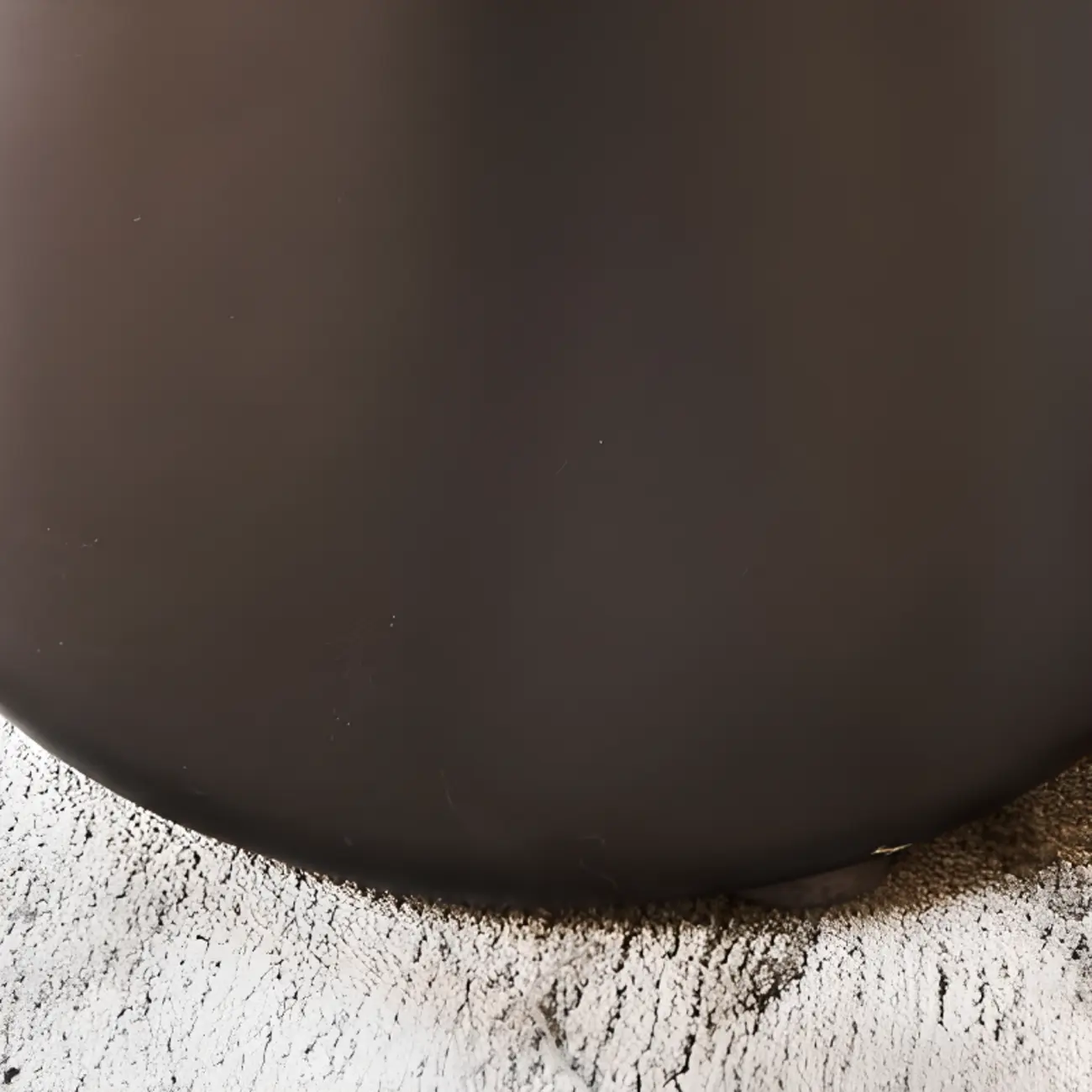 Brown Modern Round Tabletop Metal Pedestal Side Table Image - 8 | homeyfad