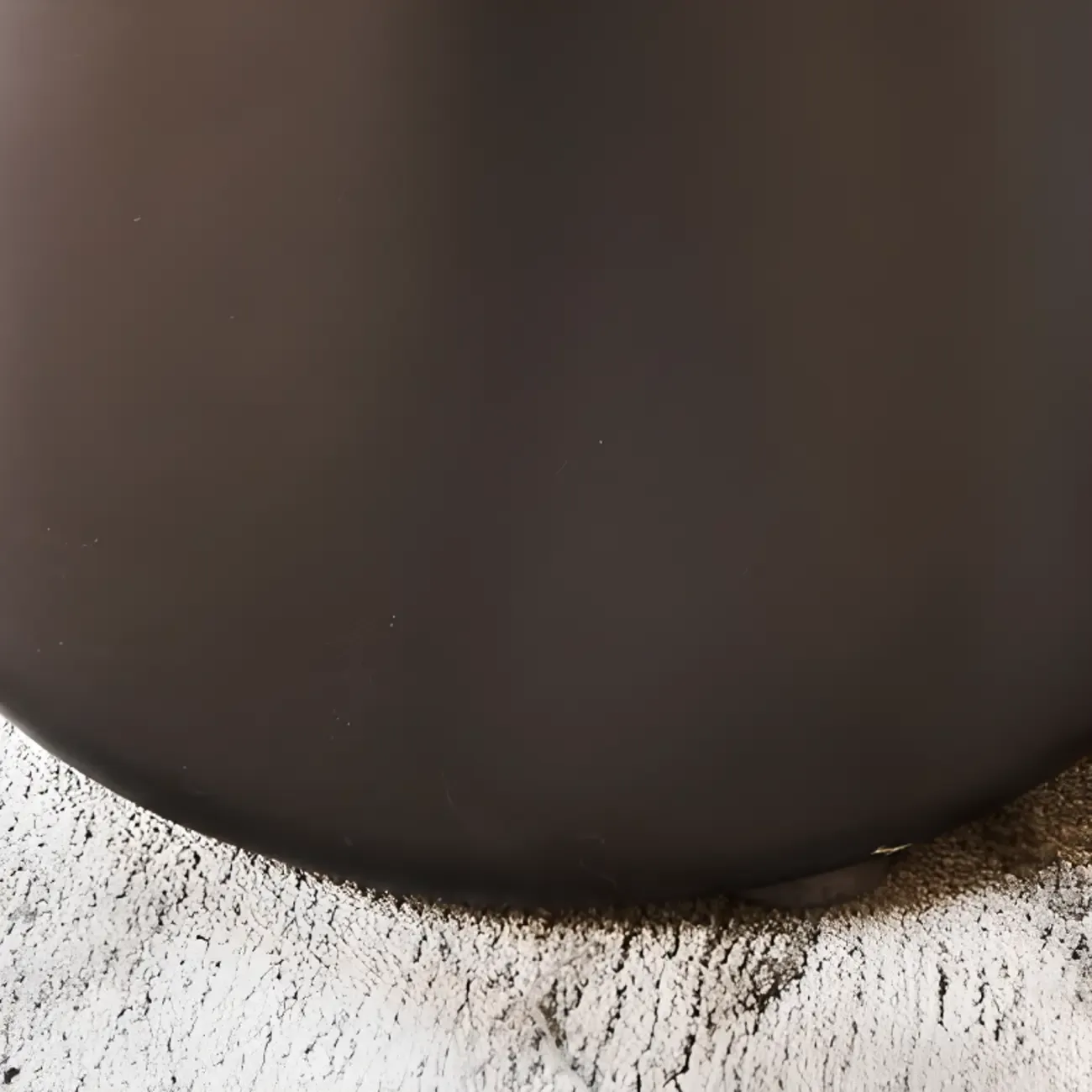 Brown Modern Round Tabletop Metal Pedestal Side Table Image - 8