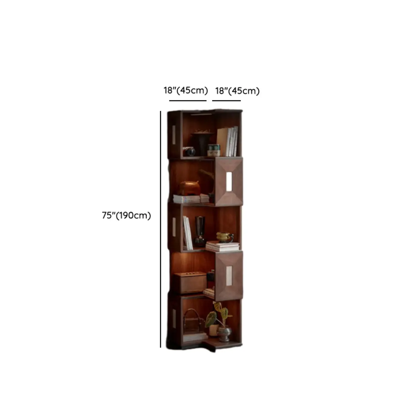 Modern Sepia Wooden Nook Cabinet for Living Room Décor #size | homeyfad