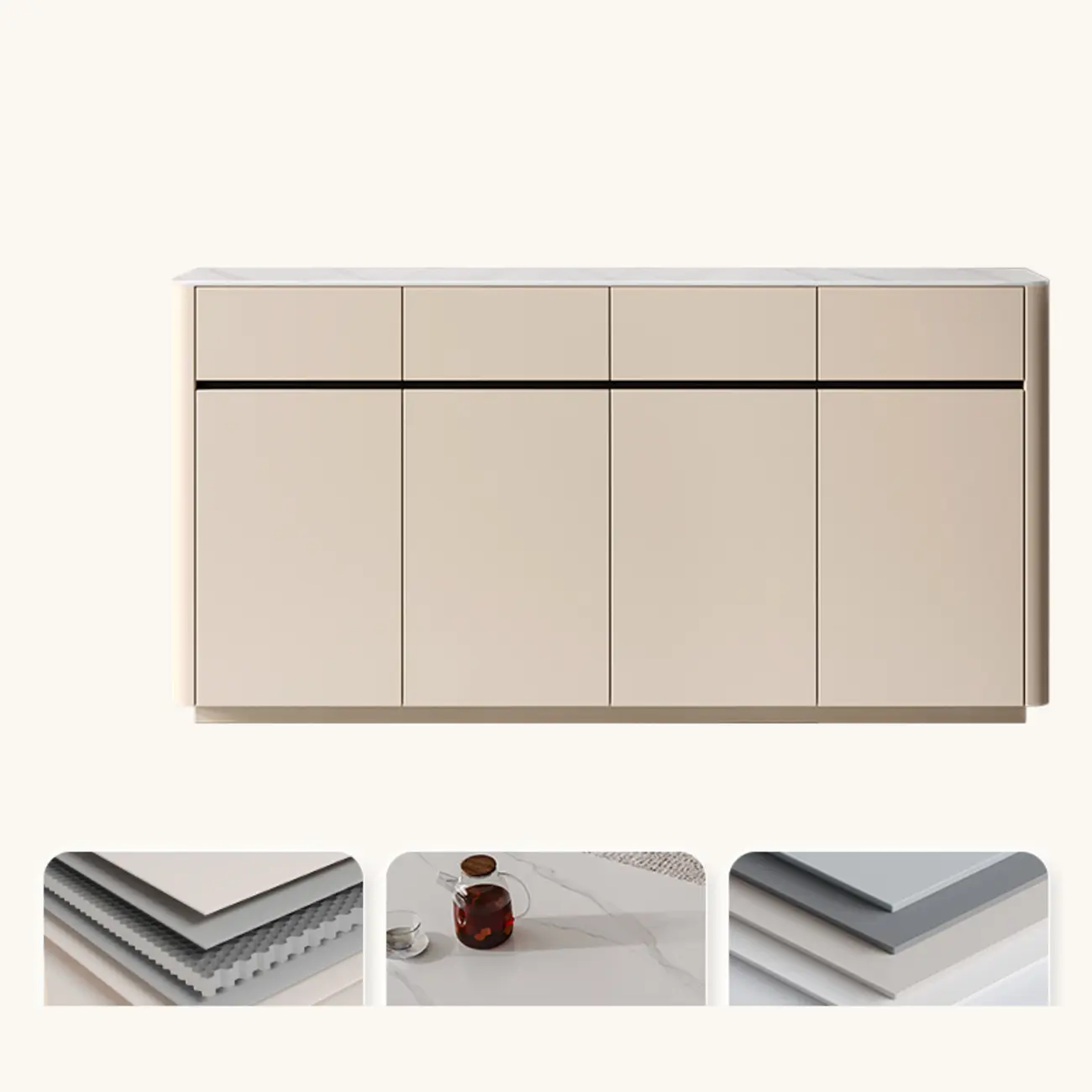 Modern Metal Shoe Cabinet with Khaki Finish Image - 5 | homeyfad