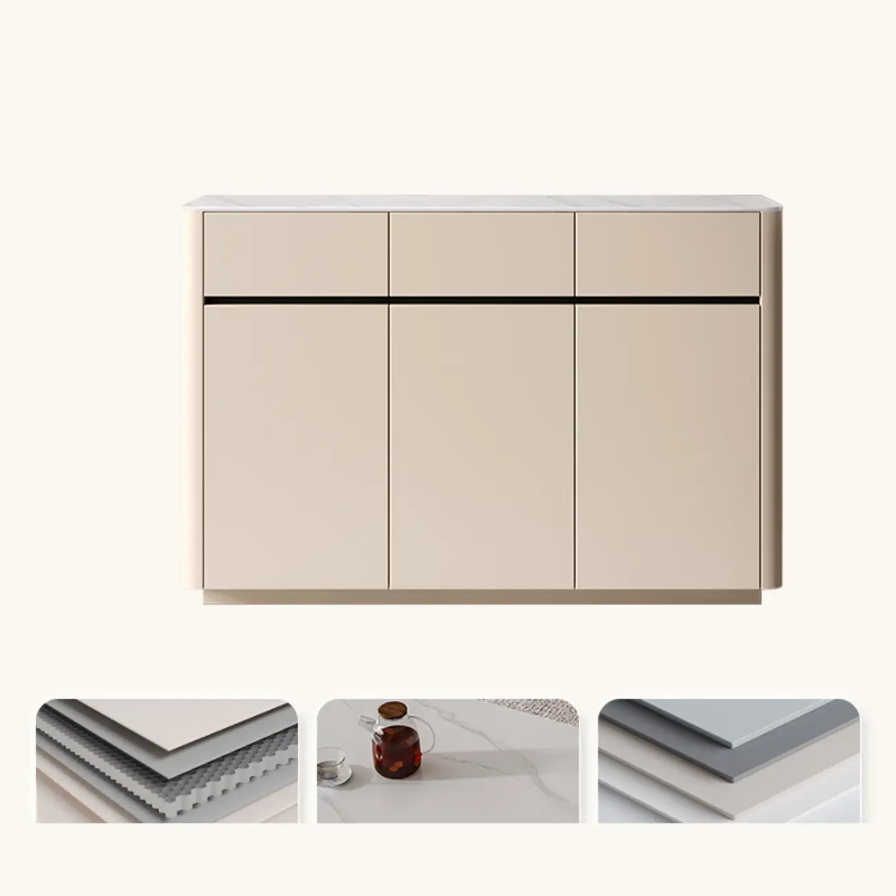 Modern Metal Shoe Cabinet with Khaki Finish Image - 7 | homeyfad