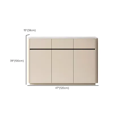 Modern Metal Shoe Cabinet with Khaki Finish #size