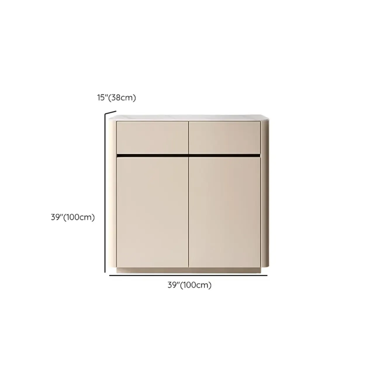 Modern Metal Shoe Cabinet with Khaki Finish Image - 12