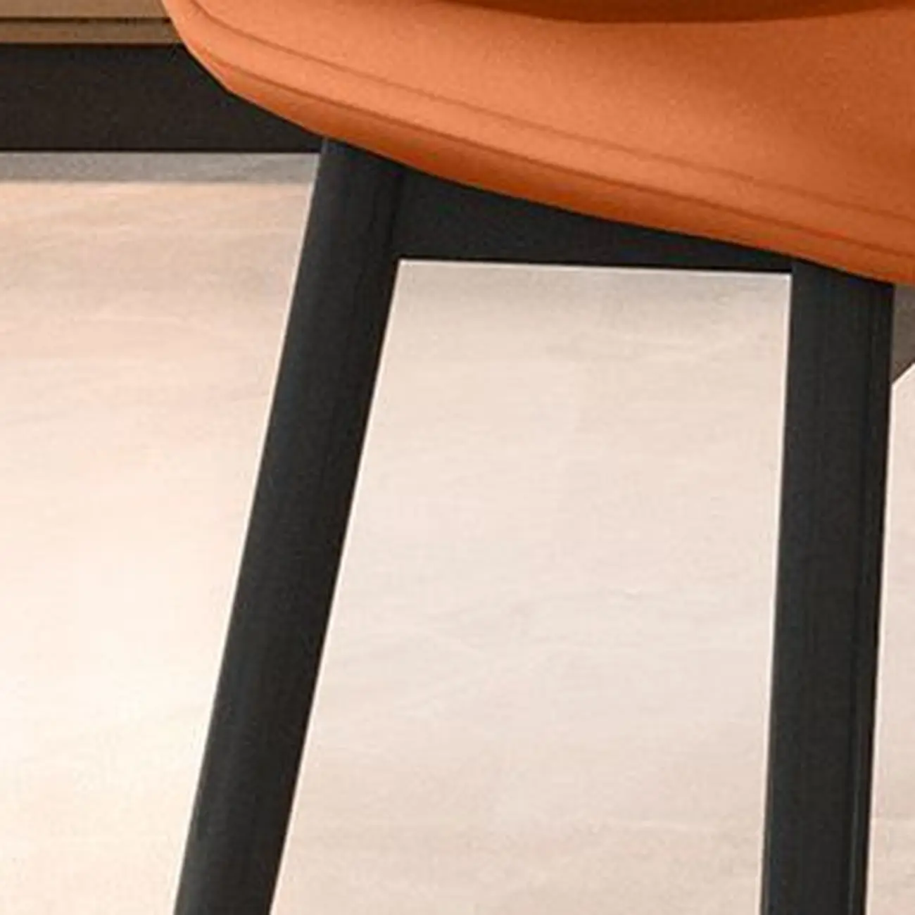 Contemporary Mid Back Dining Chairs With Metal Legs Image - 9 | homeyfad