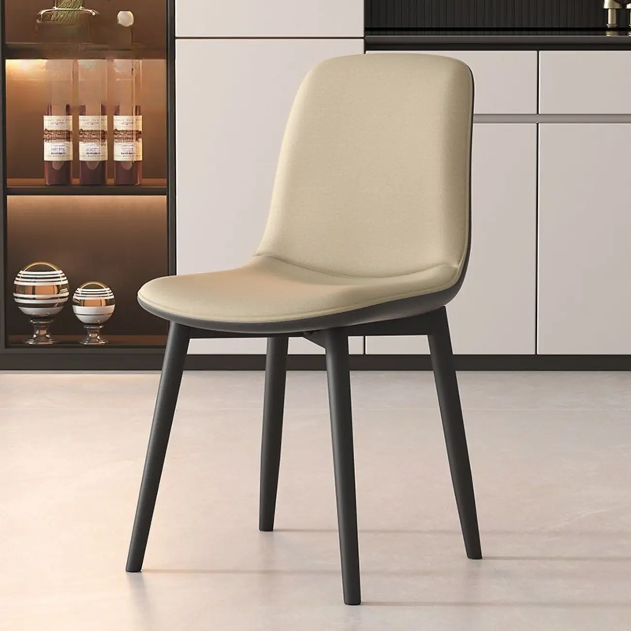 Contemporary Mid Back Dining Chairs With Metal Legs Image - 12 | homeyfad