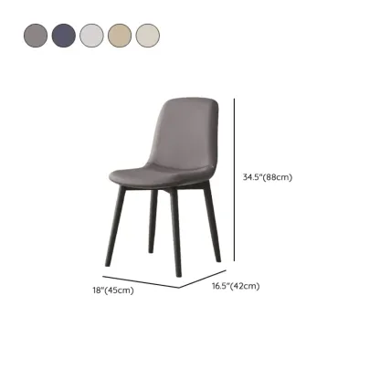 Contemporary Mid Back Dining Chairs With Metal Legs Image - 17