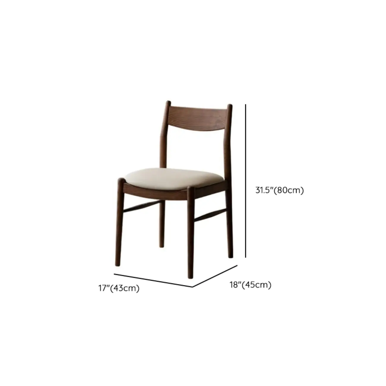 Modern Upholstered Low Back Wood Dining Chair #size | homeyfad