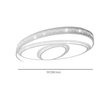 Ceiling Fixture with 3 Lights White Alloy PMMA Shade for Symmetrical Parlor Image - 11