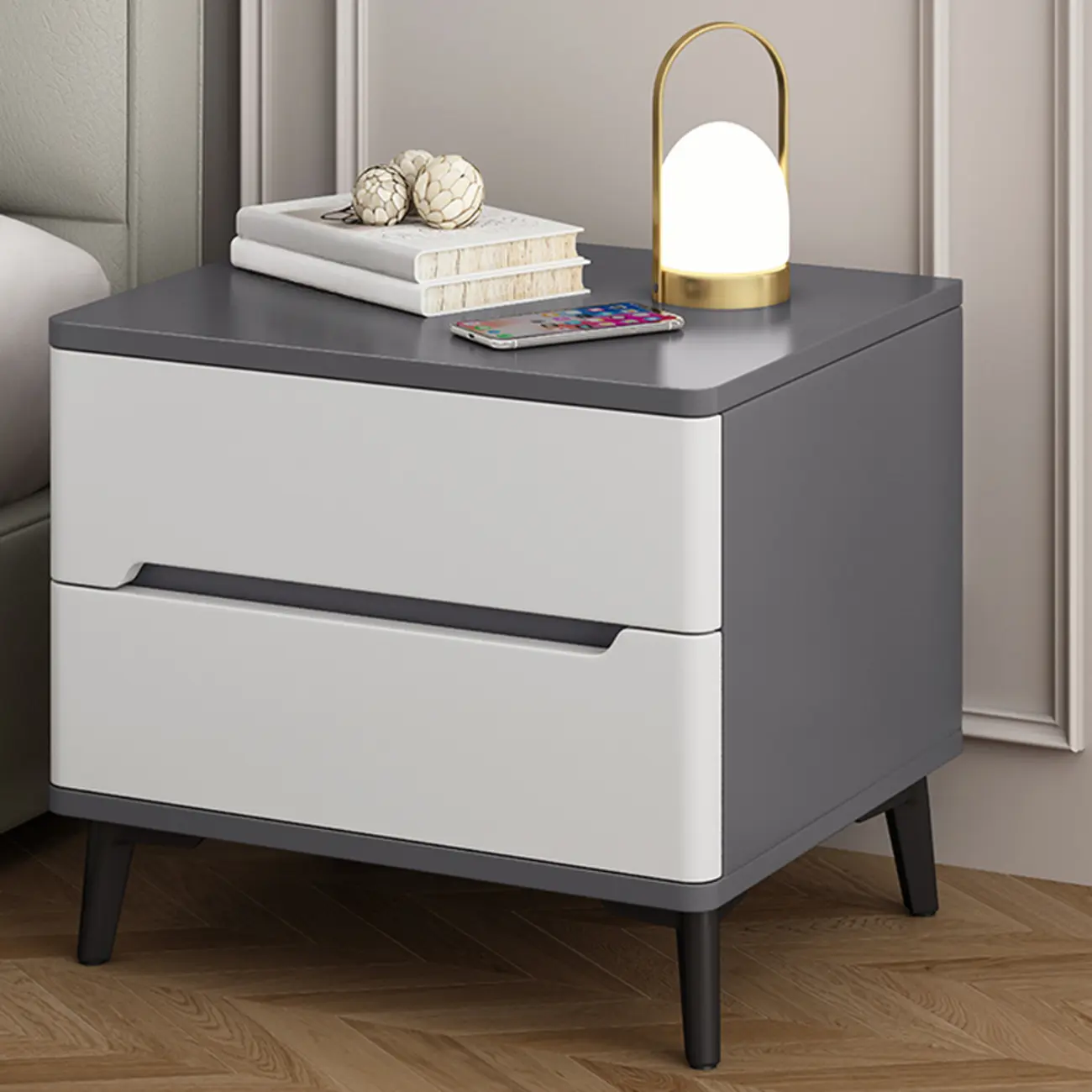 Modern Wood Nightstand With Drawer Storage Image - 9 | homeyfad