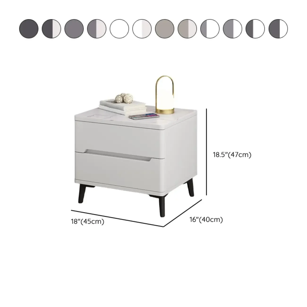 Modern Wood Nightstand With Drawer Storage Image - 17