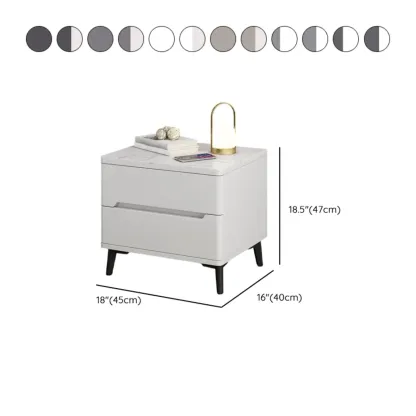 Modern Wood Nightstand With Drawer Storage Image - 17