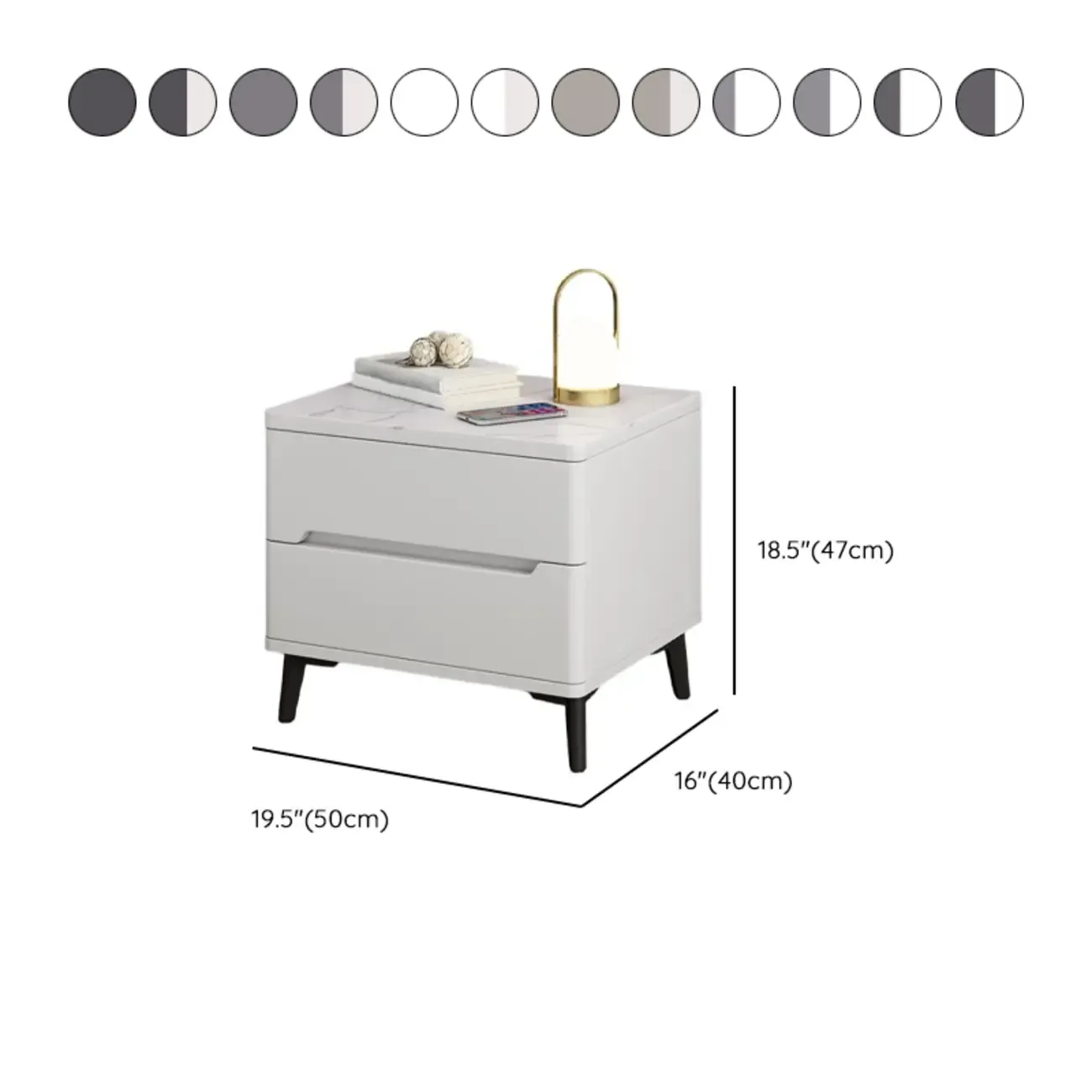 Modern Wood Nightstand With Drawer Storage Image - 18