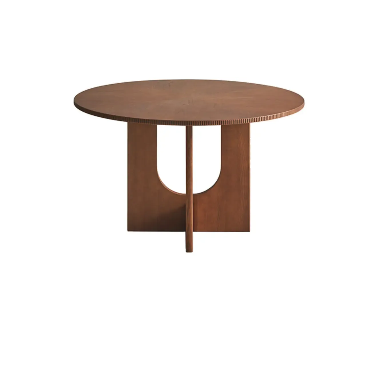 Modern Round Marble Top Pedestal Dining Table Image - 7