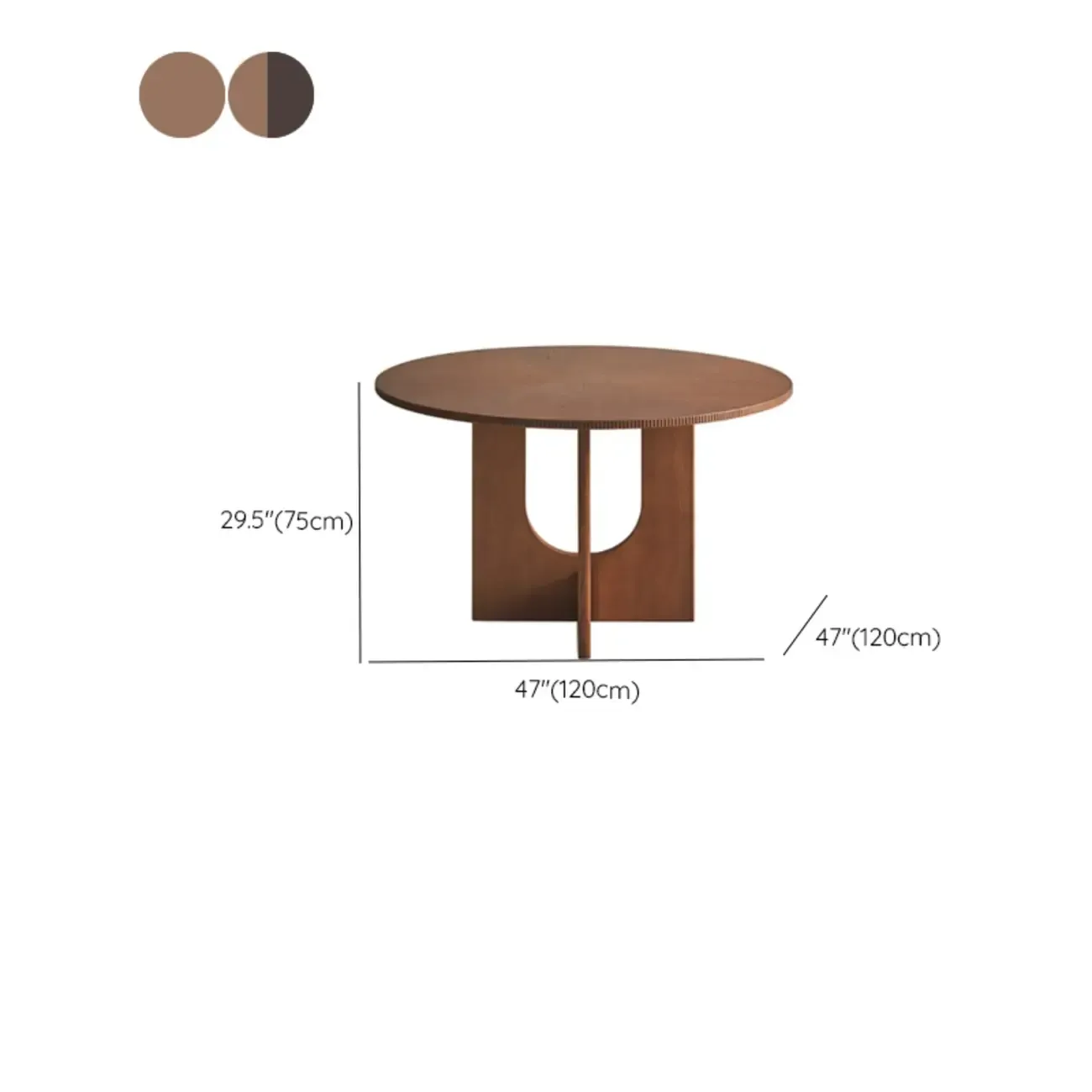 Modern Round Marble Top Pedestal Dining Table Image - 11