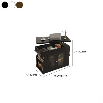 Multi-levelled Fold Away Chairside Table with Roller Wheels #size