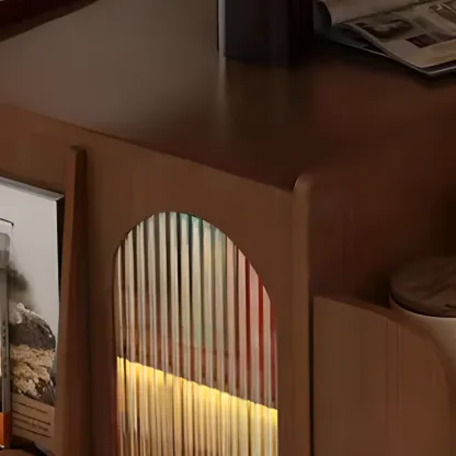 Multi-levelled Fold Away Chairside Table with Roller Wheels and Magazine Rack Image - 6