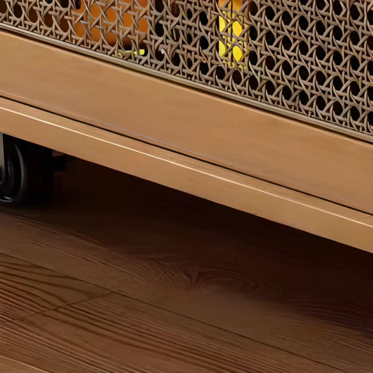 Multi-levelled Fold Away Chairside Table with Roller Wheels and Magazine Rack Image - 10