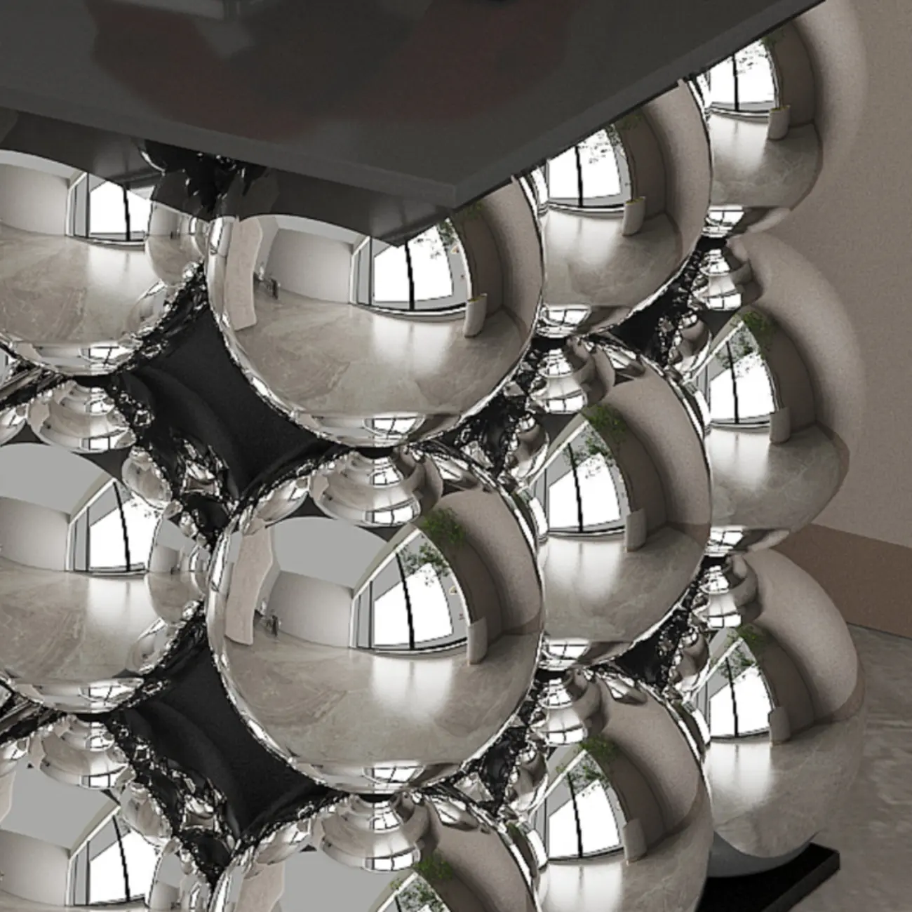 Modern Simple Style Chairside Table Only with Sintered Stone Top and Stump Base in Ink/White Orbicular with Tray Top Image - 8 | homeyfad