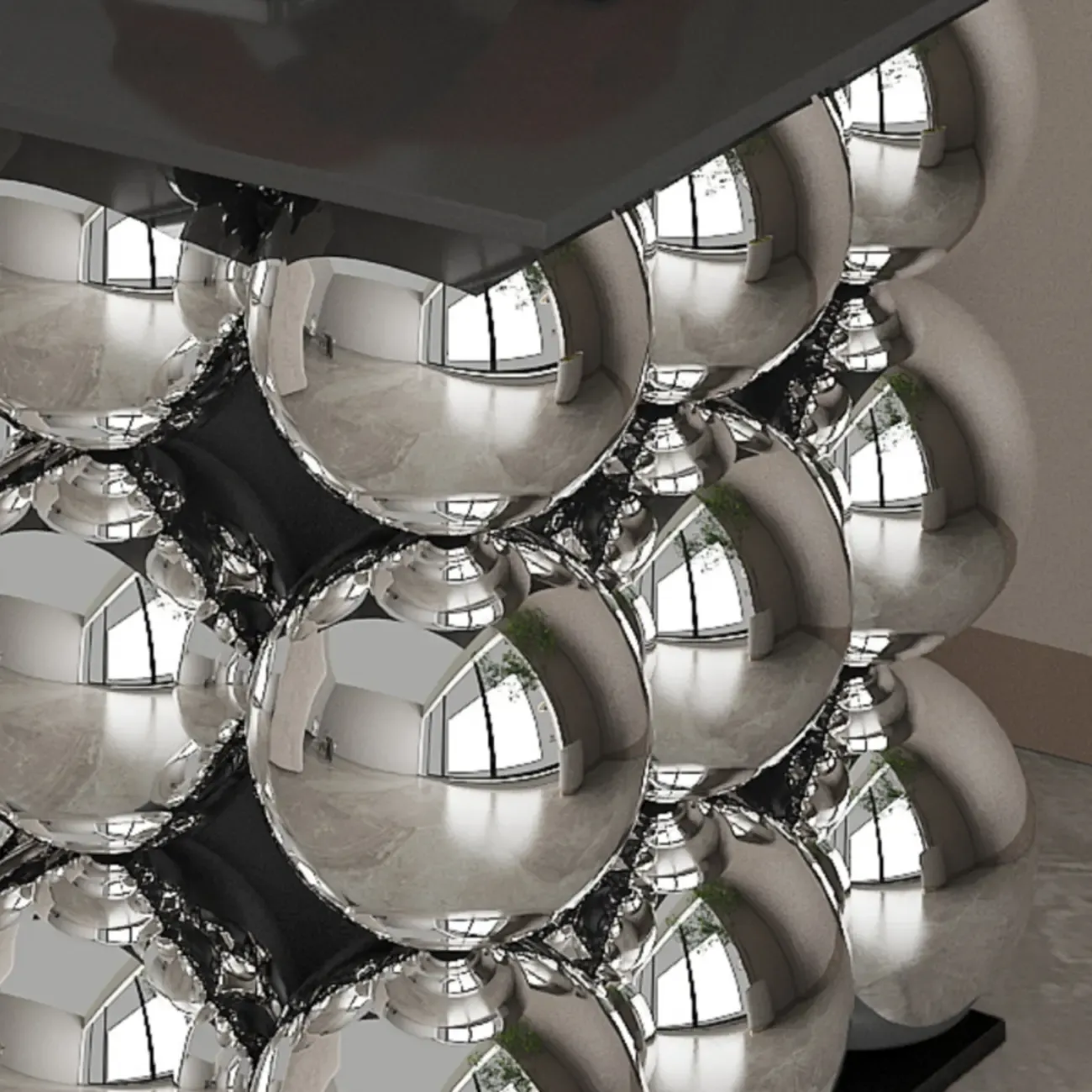 Modern Simple Style Chairside Table Only with Sintered Stone Top and Stump Base in Ink/White Orbicular with Tray Top Image - 8