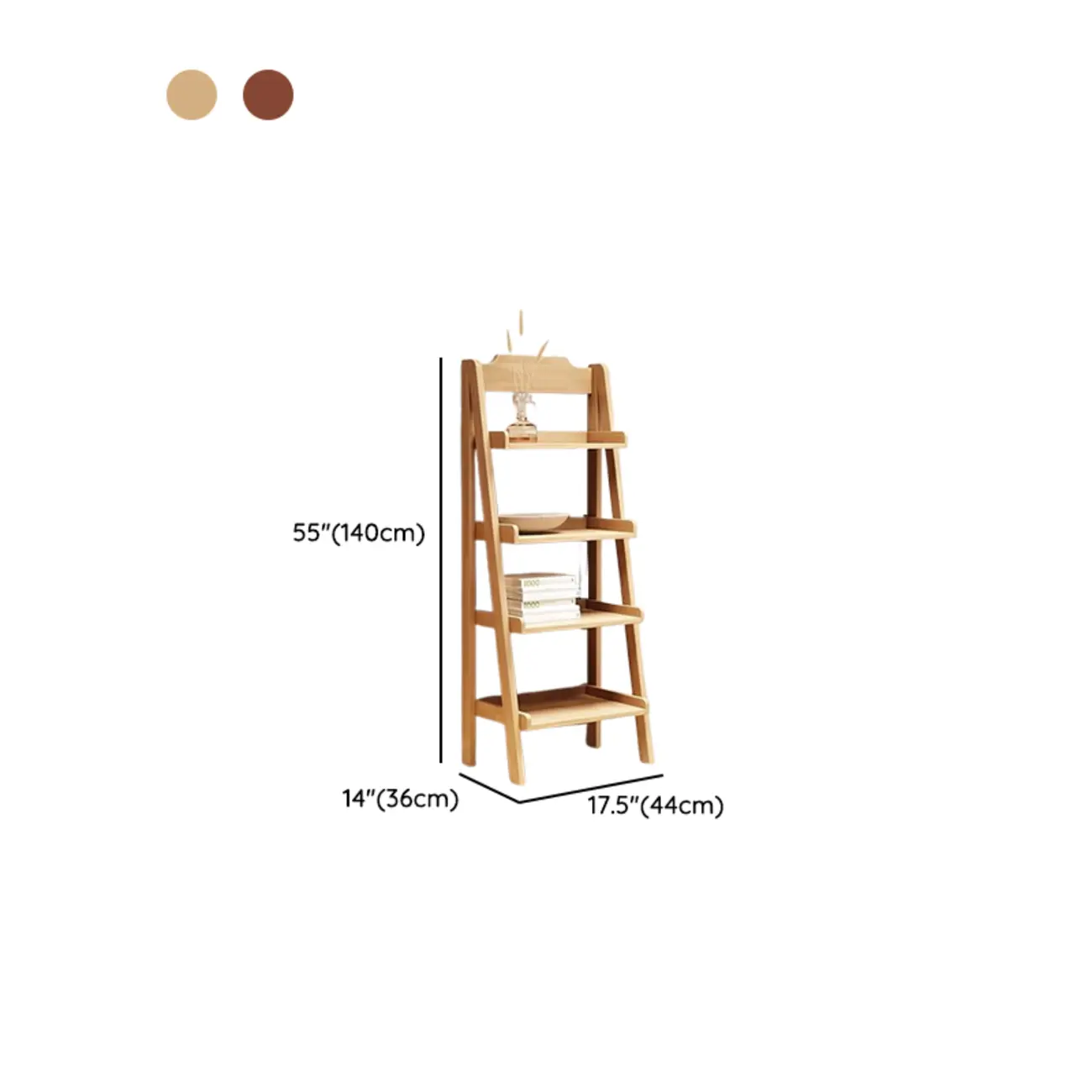 Mid-Century Modern Walnut Wood Multi-tier Ladder Bookshelves #size | homeyfad