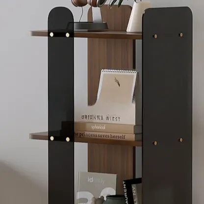 Contemporary 4-tier Wood Vertical Open Back Bookshelf Image - 8