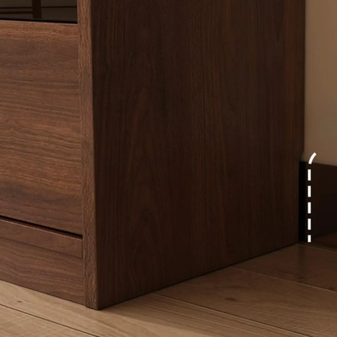 Mid Centyury Tall Brown Vertical Wood Bookcase with Drawers Image - 9 | homeyfad