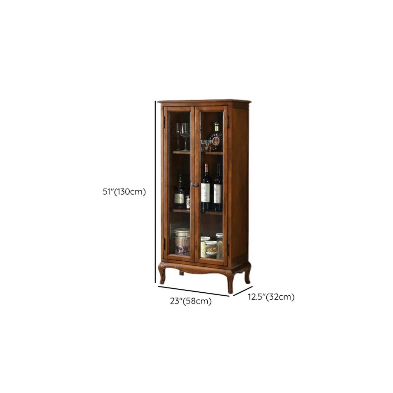Rustic Wood Wine Cabinet with Bar Glass Holder #size | homeyfad