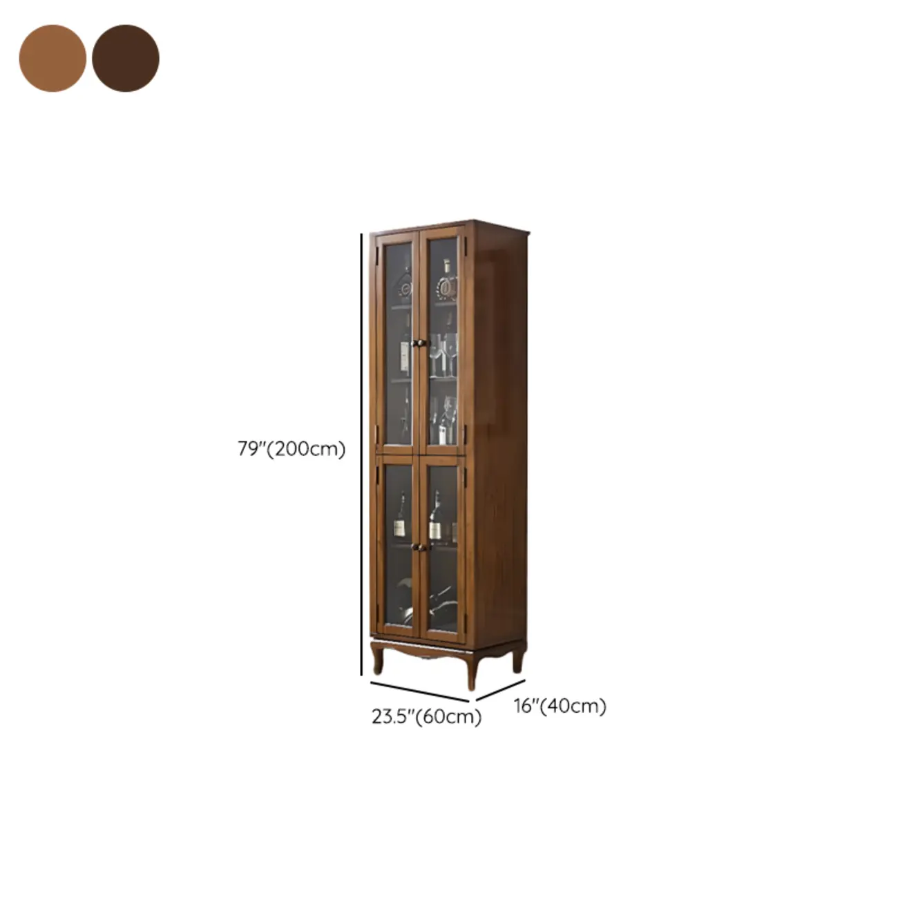 Rustic Wood Wine Cabinet with Bar Glass Holder Image - 15 | homeyfad