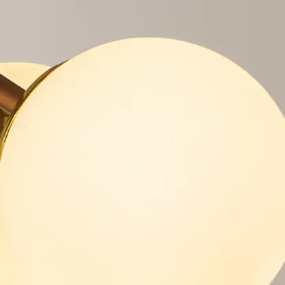 Bronze Floral Glass Globe Modern Chandelier Light Image - 5