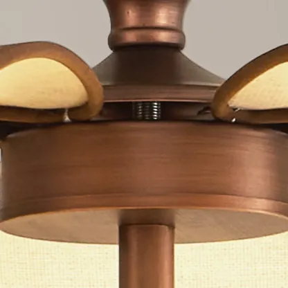 Bronze Floral Glass Globe Modern Chandelier Light Image - 6